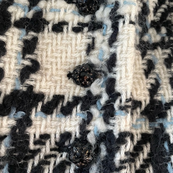 Vintage Kay Unger Wool Boucle Plaid Cropped Blazer - Picture 5 of 9